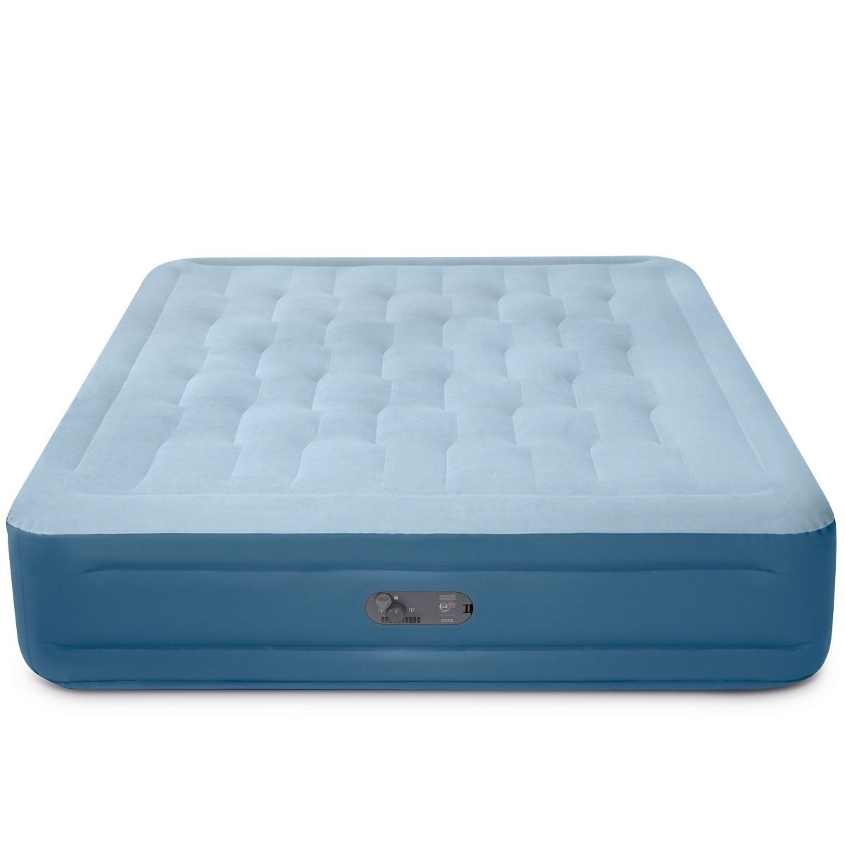 INTEX MID RISE HEXBEAM 14" ELECTRIC PUMP QUEEN AIR MATTRESS - DARK BLUE DENIM gallery