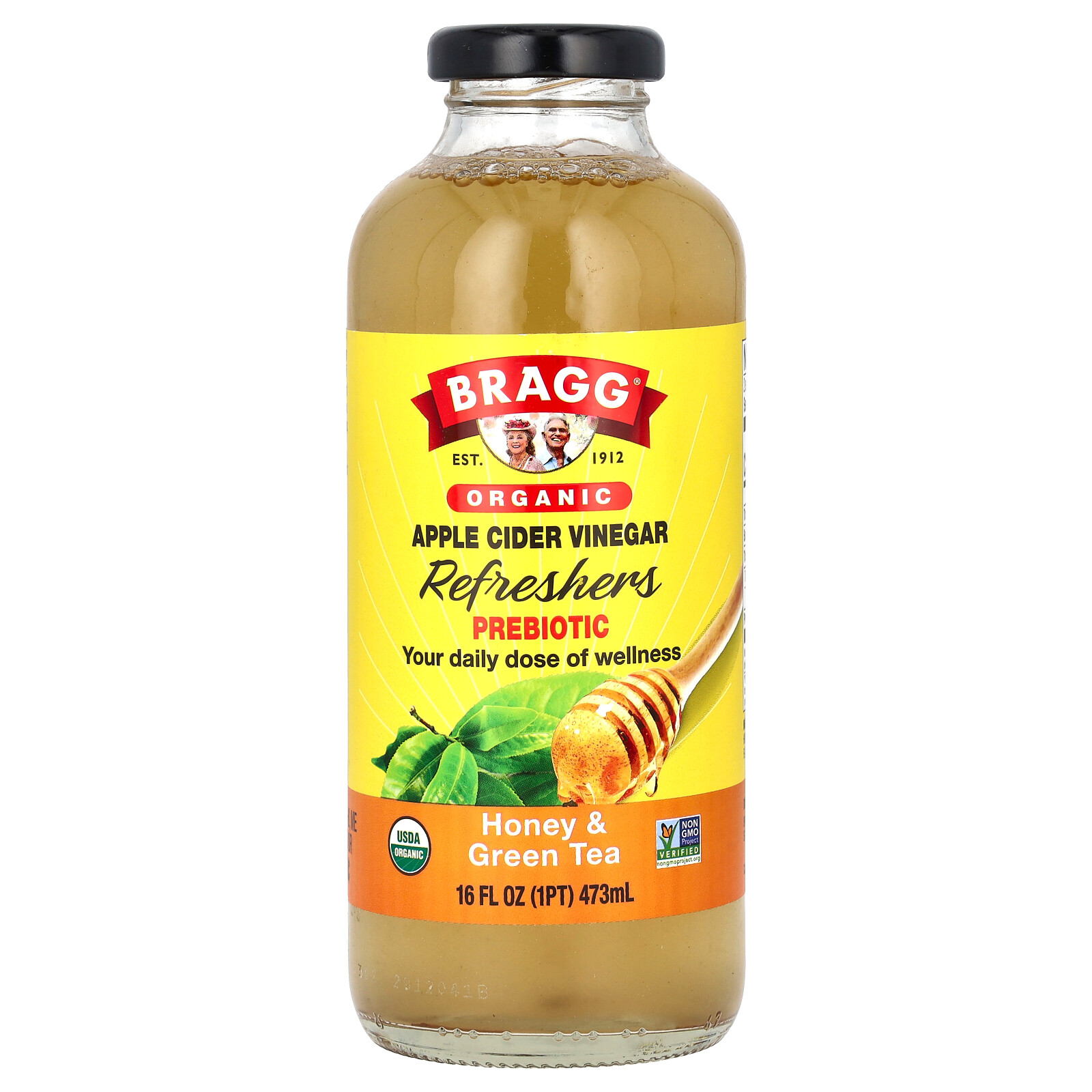 Organic Apple Cider Vinegar Refreshers, Prebiotic, Honey & Green Tea, 16 fl oz gallery