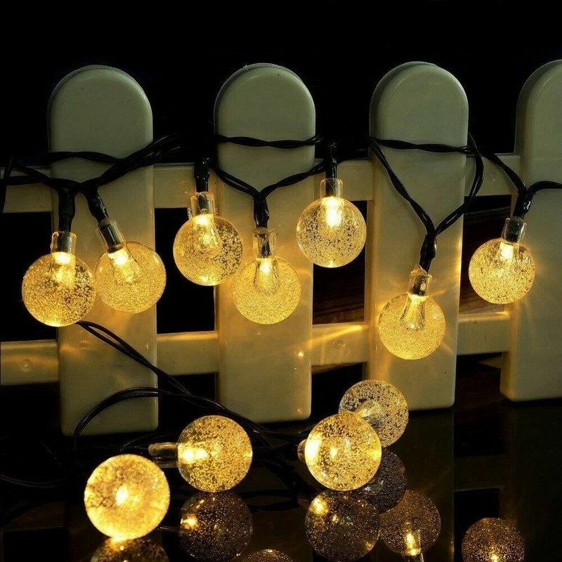 2 Pack Solar String Light 30 LED Bulbs 21ft Patio Party Yard Wedding Waterproof gallery