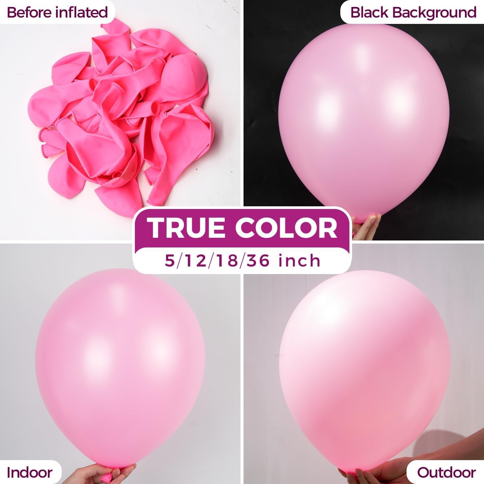 Pink Giant Balloons 36 Inch 8 Pack Jumbo Bridal Pink Balloon Large Round Lig... gallery