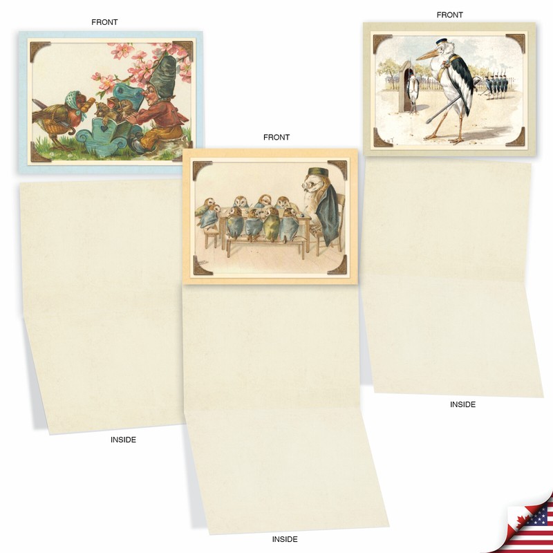 10 Assorted All Occasion Blank Note Cards with Envelopes - SWEET TWEETS M2344OCB gallery