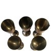 Brass Goblets 5 Made In Taiwan 5-5/8” Tall 2-3/4” By Interpur Good Condition gallery