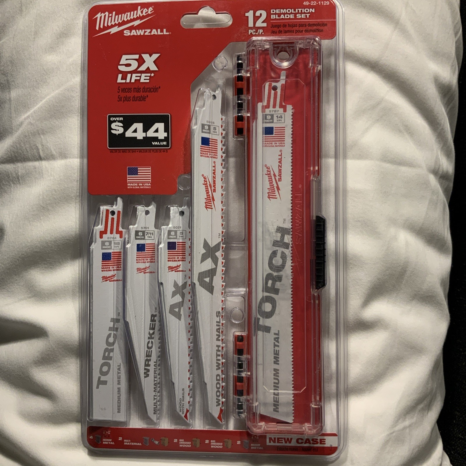 Milwaukee SAWZALL Demolition Reciprocating Blade Set - 12 Pieces (49-22-1129) gallery