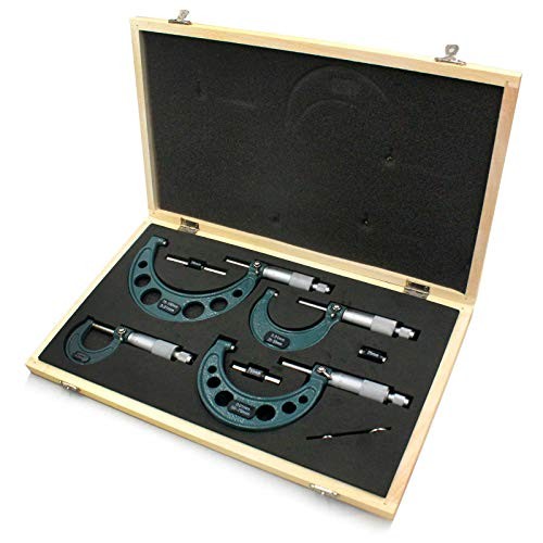 Premium Outside Micrometer Set 0-100mm/0.01mm Precision Machinist Tool gallery