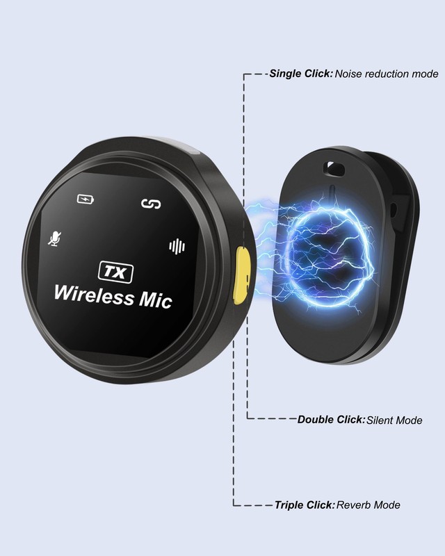 HOMEPAC Mini Microphone for iPhone,Wireless Microphone with AI Noise Cancellatio gallery