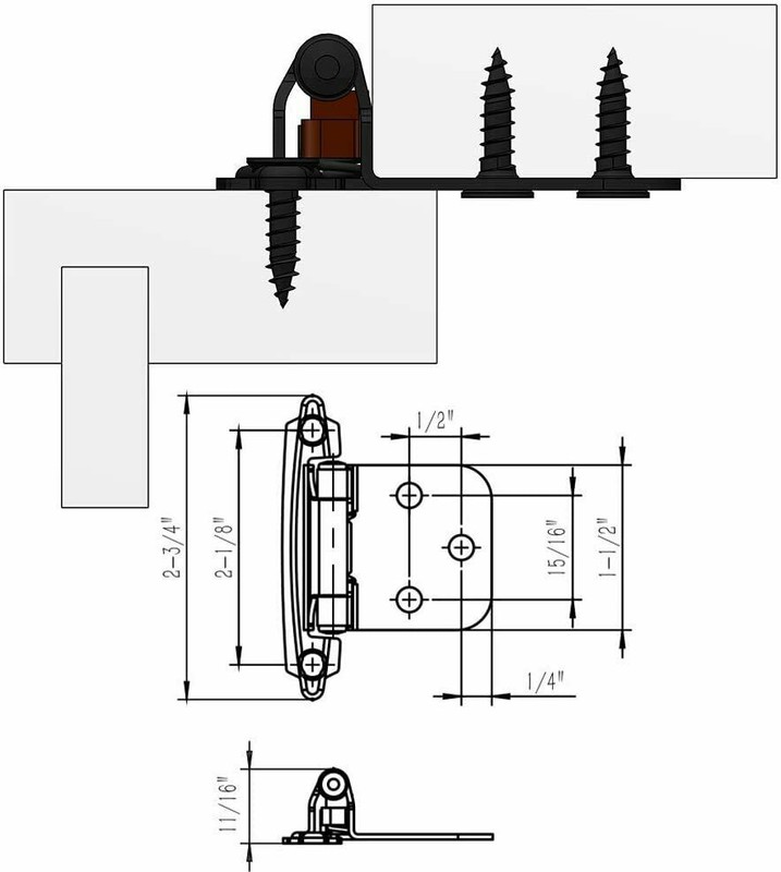 Kitchen Cabinet Hinges Overlay Self Closing Face Mount Cupboard Door Hinge Lot gallery