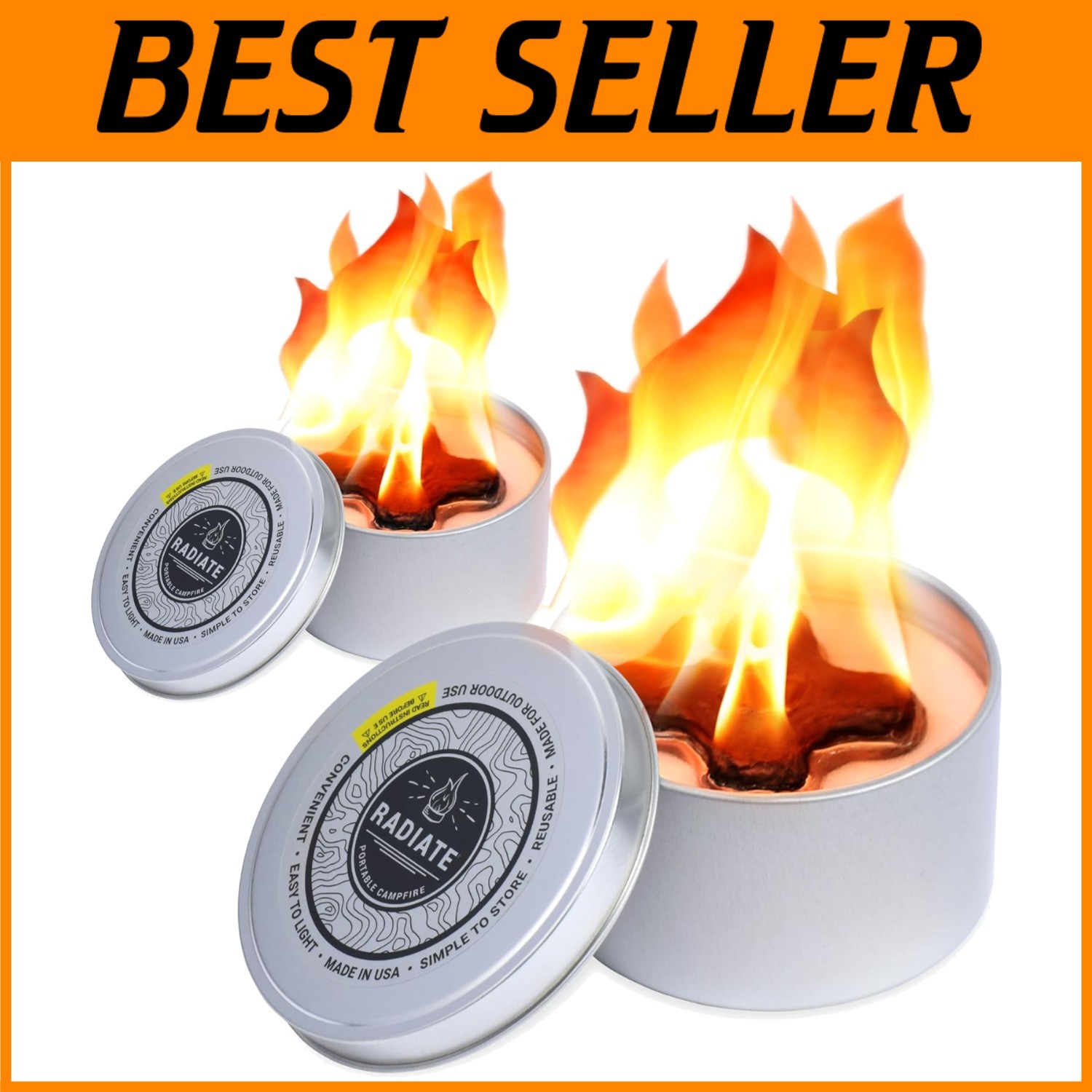 Lightweight White Firepit Campfire - 2 Hours Burn gallery