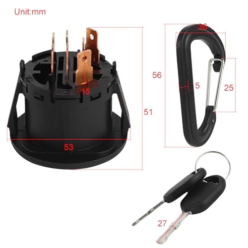 Lawn Mower Tractor Ignition Switch Key Switch 4 Position 7 Terminals for gallery