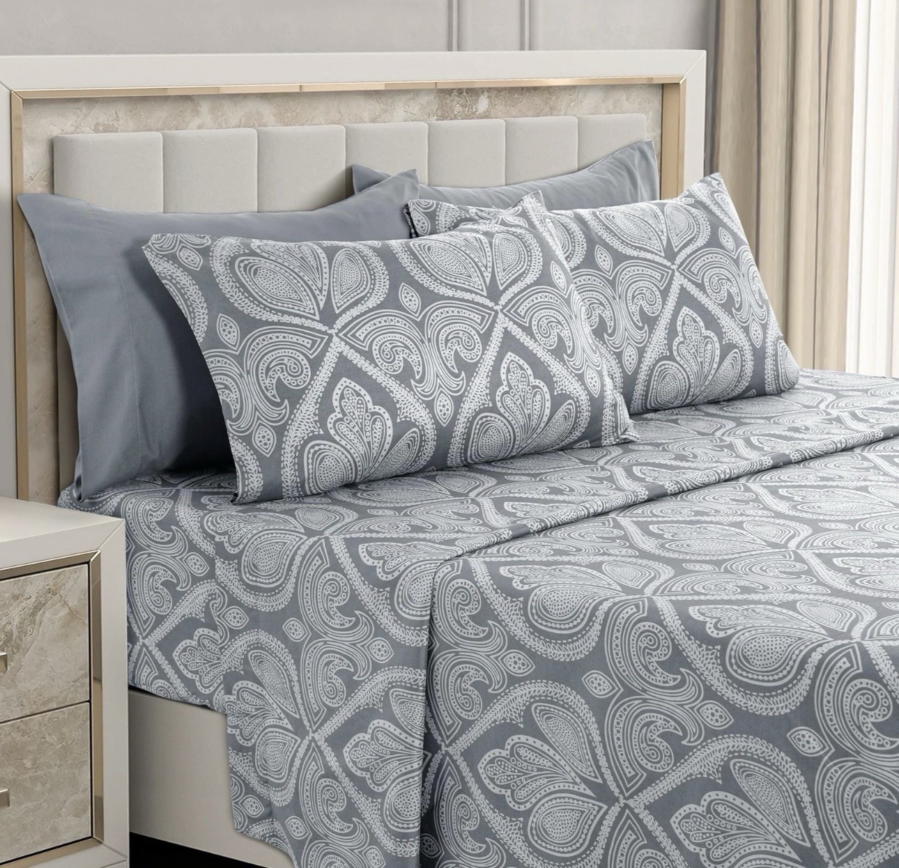 Lux Decor Collection Bed Sheets-6 Pc King Size Sheets-1800 Thread Count Brushed gallery