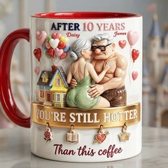 Personalized Funny Old Couple Coffee Accent Mug – Gifts For Couple, Anniversary