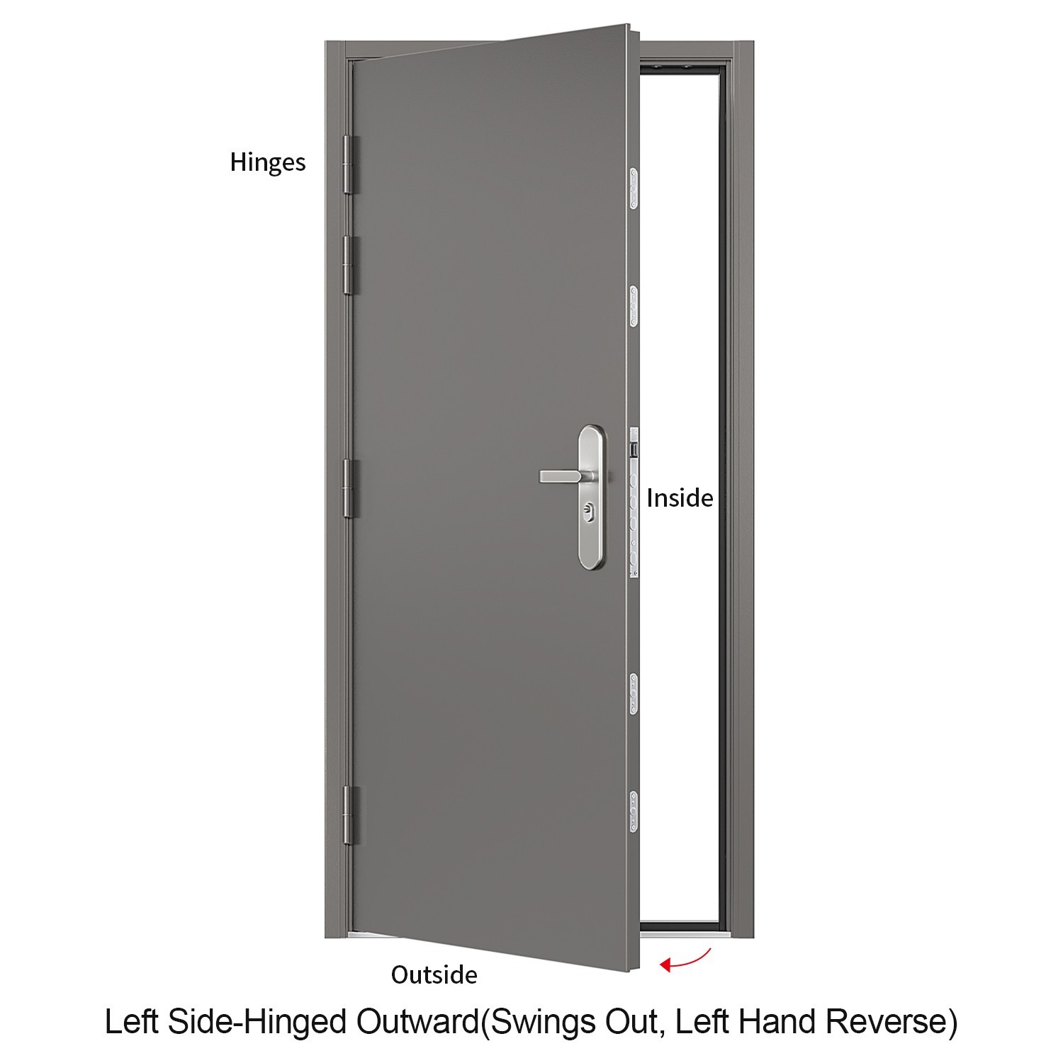 VIZ-PRO Quick Mount Steel Security Door 29" with Frame and Accessories gallery