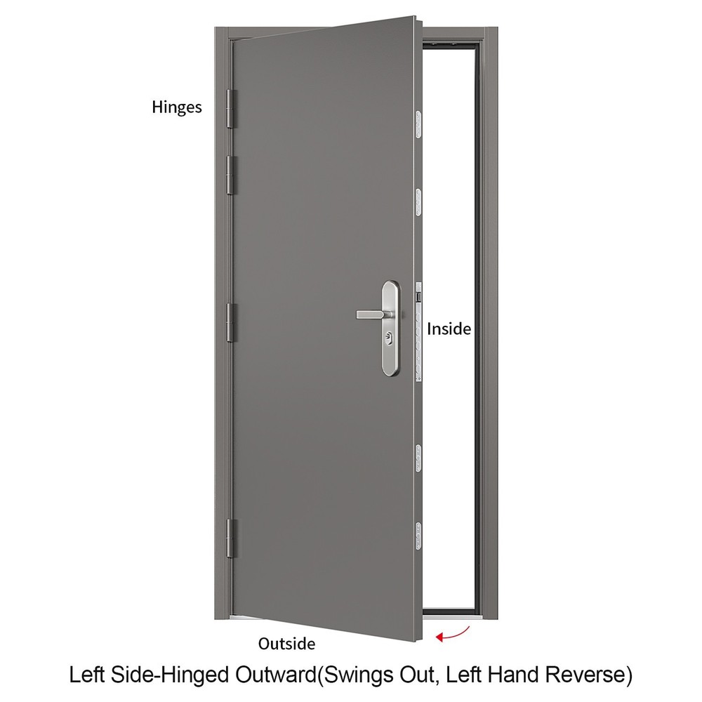 VIZ-PRO Quick Mount Steel Security Door 29" with Frame and Accessories