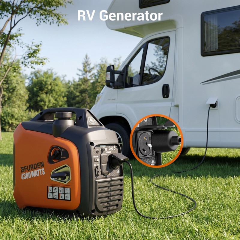 Efurden 4300W Lightweight Portable Inverter Generator Gas ECO Mode for Home & RV gallery