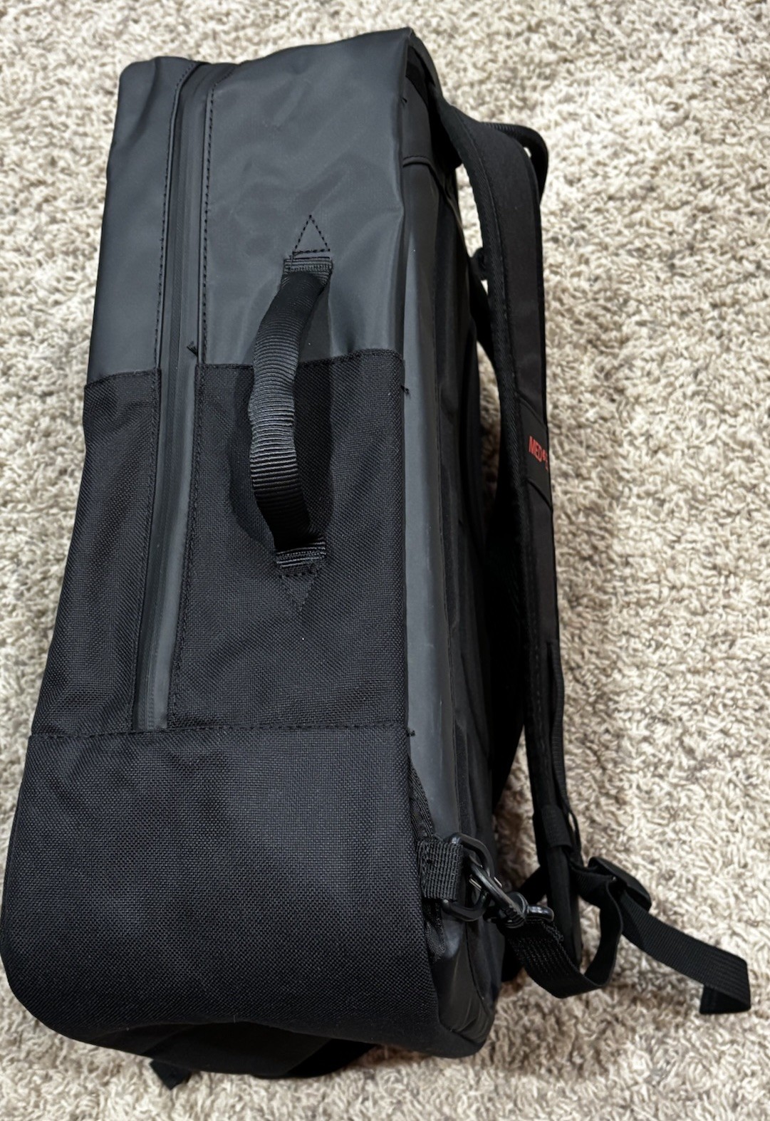 Kohla Restless Black Backpack Retractable Straps Side Handle Multi Purpose Bag 3