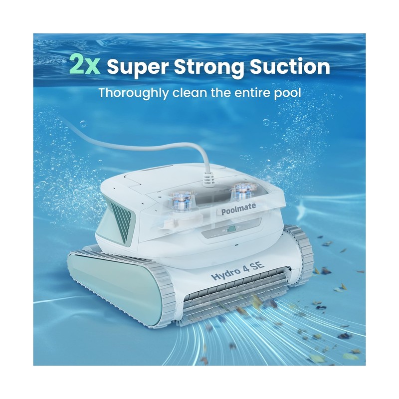 Poolmate Hydro 4 SE Corded Robotic Pool Cleaner, 150W 180μm Class Basket Fi gallery