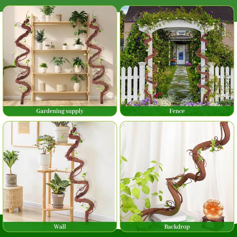 2PCS 71in Bendable Artificial Vines with Green Leaves, Fake Thick Vine Stems ... gallery