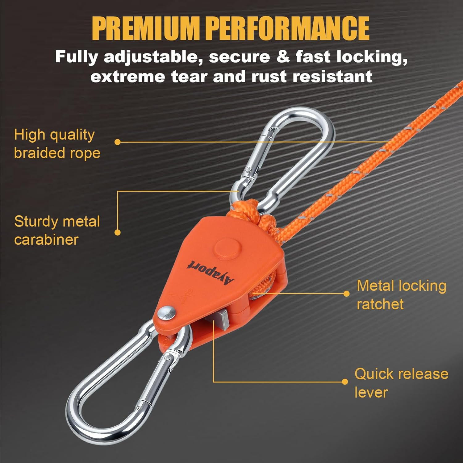 Adjustable Rope Hanger Grow Light Hanger, 8Ft 1/8" Heavy Duty Plant Pulley Rope gallery