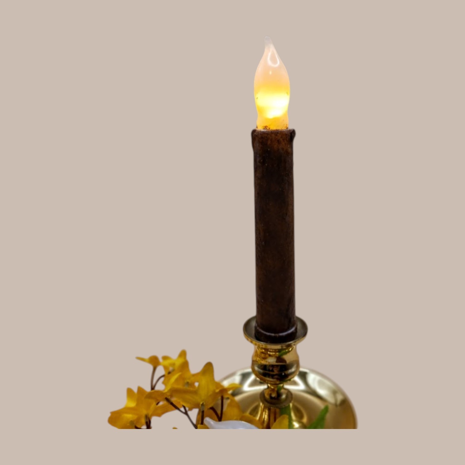 Cinnamon Grunged Candles--Battery Operated--NO TIMER--Handmade #155 D gallery