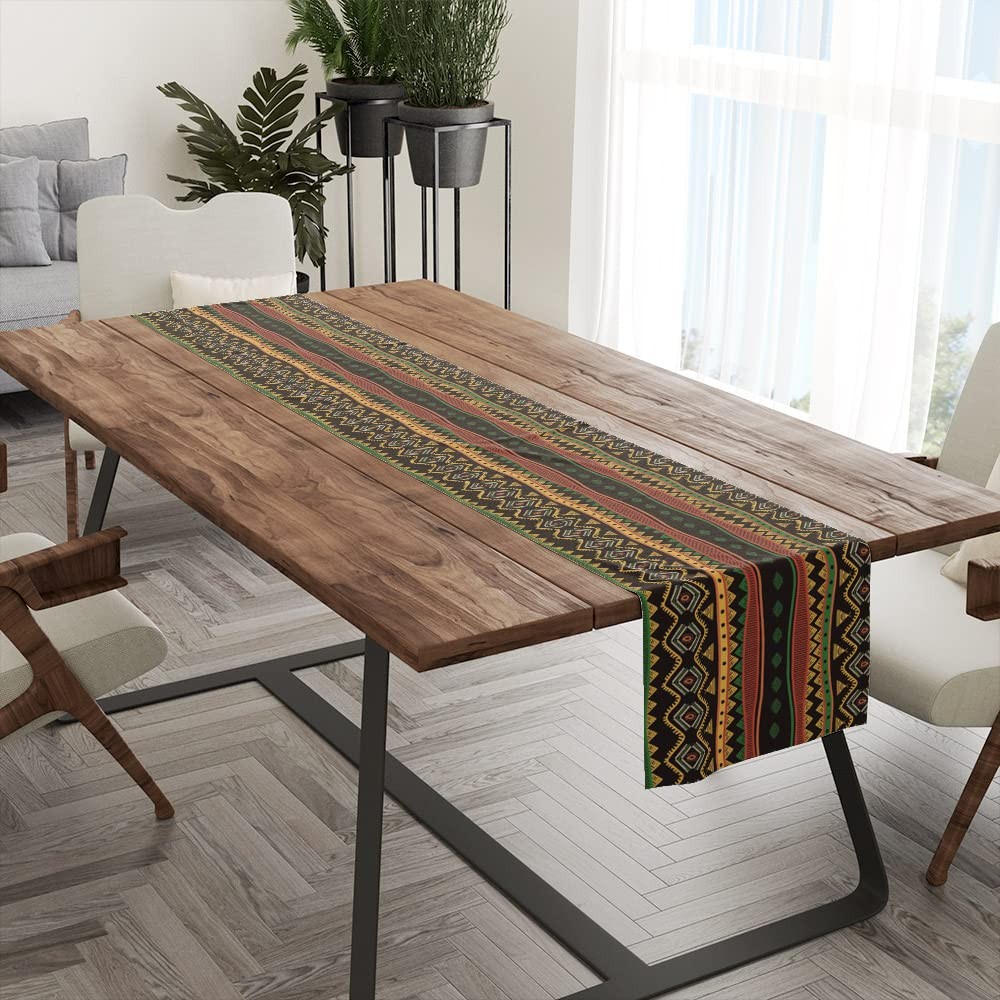 Traditional African Tribal Table Runner, African Table Runner Decor for Dinning gallery