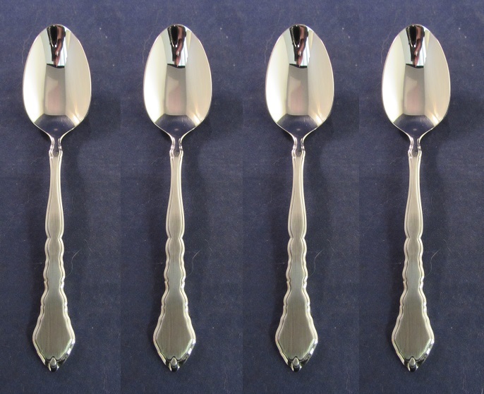 SET OF FOUR - Oneida Stainless Flatware SATINIQUE Teaspoons NEW gallery