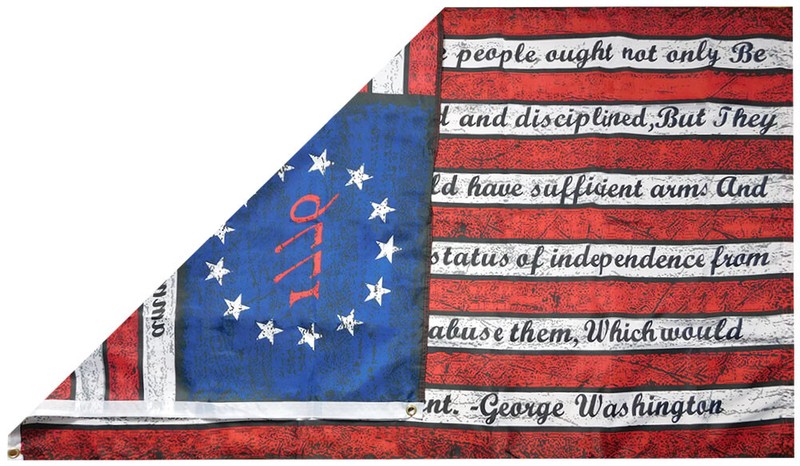 1776 George Washington 2nd Amendment 3' x 5' Flag USA Liberty Betsy Ross Banner gallery