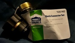 Project Source Aluminum Quick connector set new 4357462