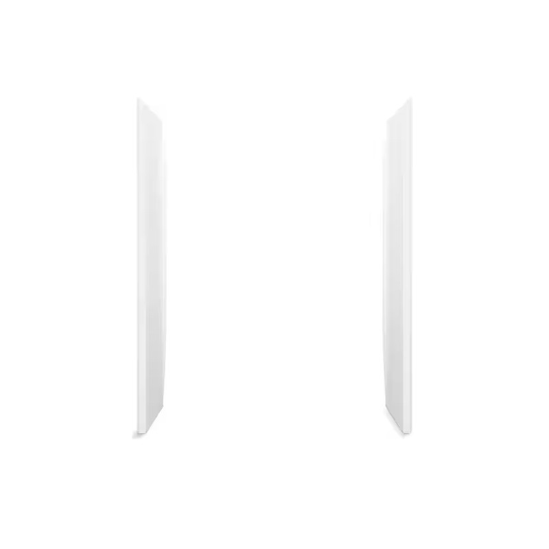 STORE+ 34 In. X 72.6 In. 2-Piece Direct-To-Stud Alcove Shower End Wall Set in Wh gallery