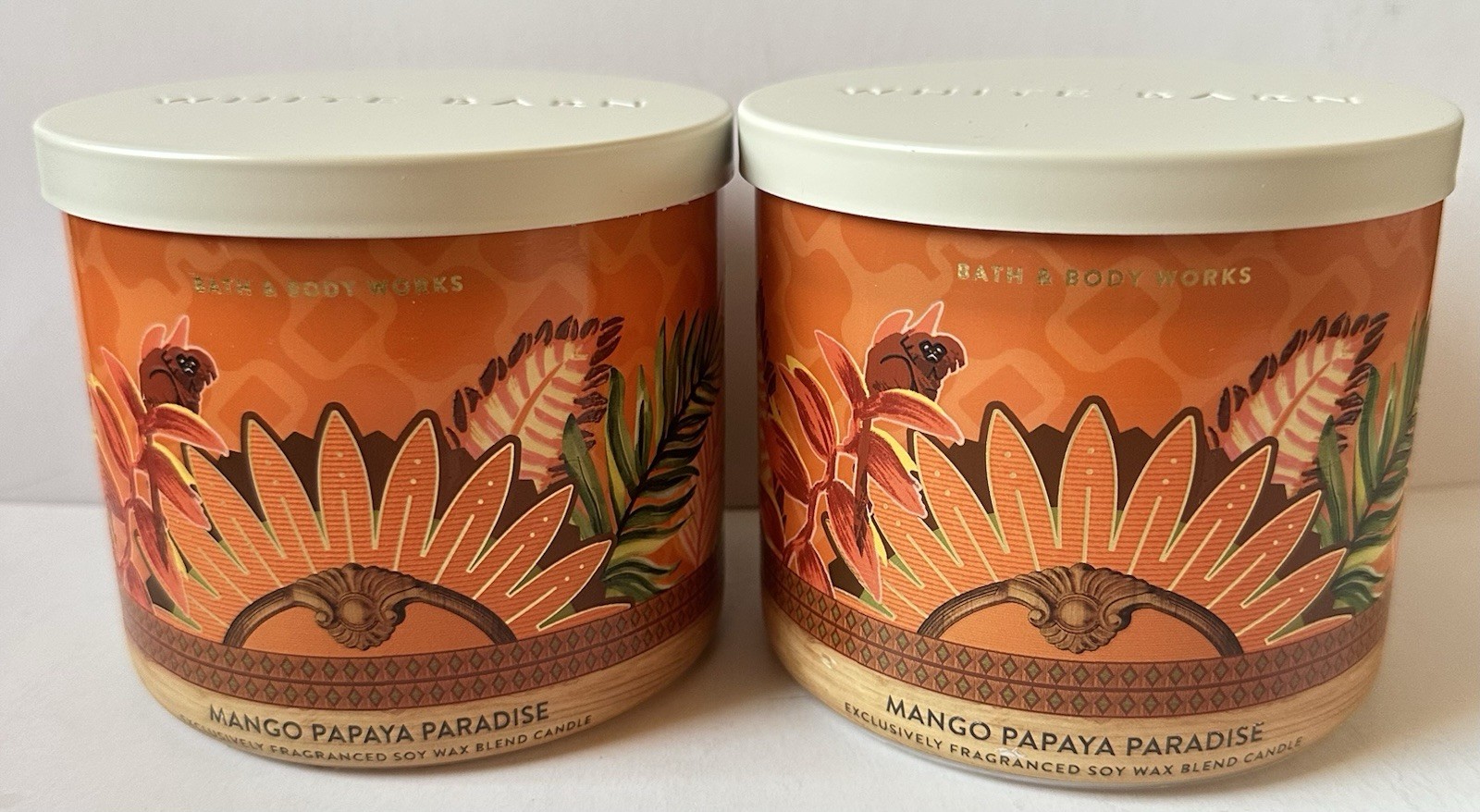 Bath And Body Works Mango Papaya Paradise Scented Candle 2 Jars New gallery