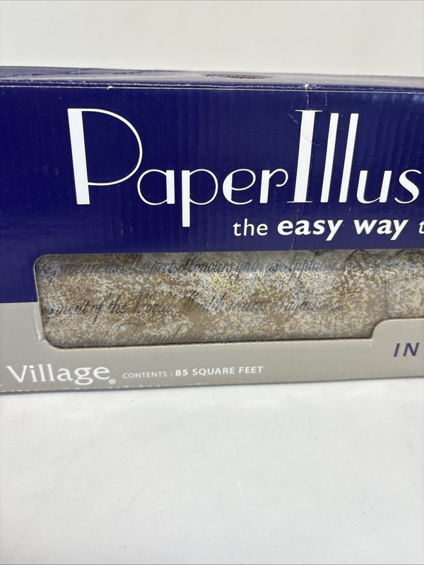 Paper Illusions Village Script Burnished Gold Wallpaper Rolls 85 sq. ft gallery