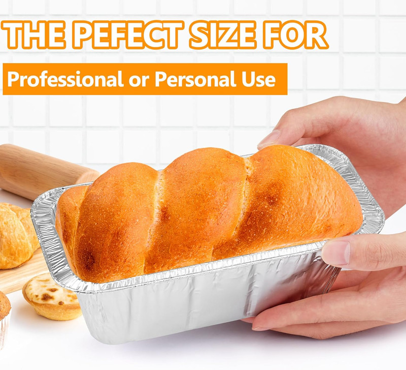 Mini Loaf Pans 1Lb 30-Pack,Aluminum Foil Heavy Duty Disposable Bread Baking Pan gallery