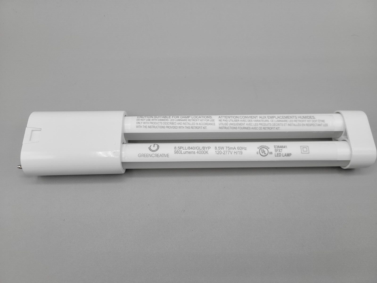 Green Creative 34859 LED Bypass PLL Lamp 8.5W 4000K 4-Pin 2G11 Base 980 Lumens gallery