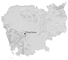 Cambodia Elevation Map GLOSSY POSTER PICTURE PHOTO PRINT BANNER 12362