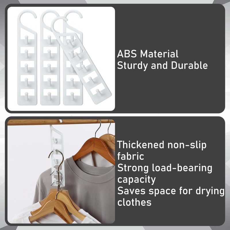 8 PCS Space Saving Hangers For Clothes Heavy Duty Plastic Closet Storage gallery
