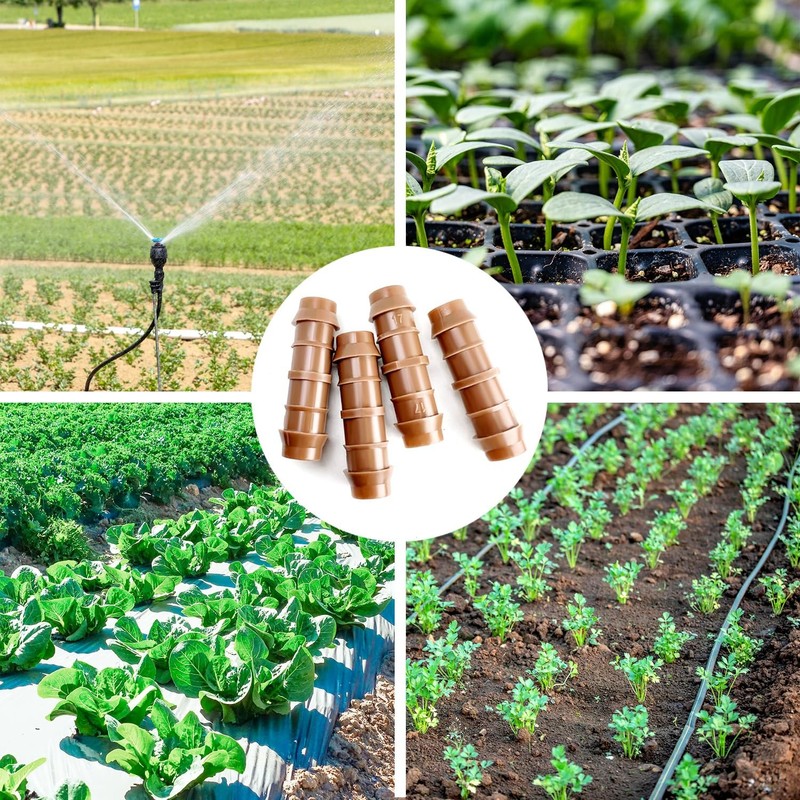 25 Pack Drip Irrigation Barbed Coupling Fittings 1/2 Inch 17mm, 0.600" ID Dr... gallery