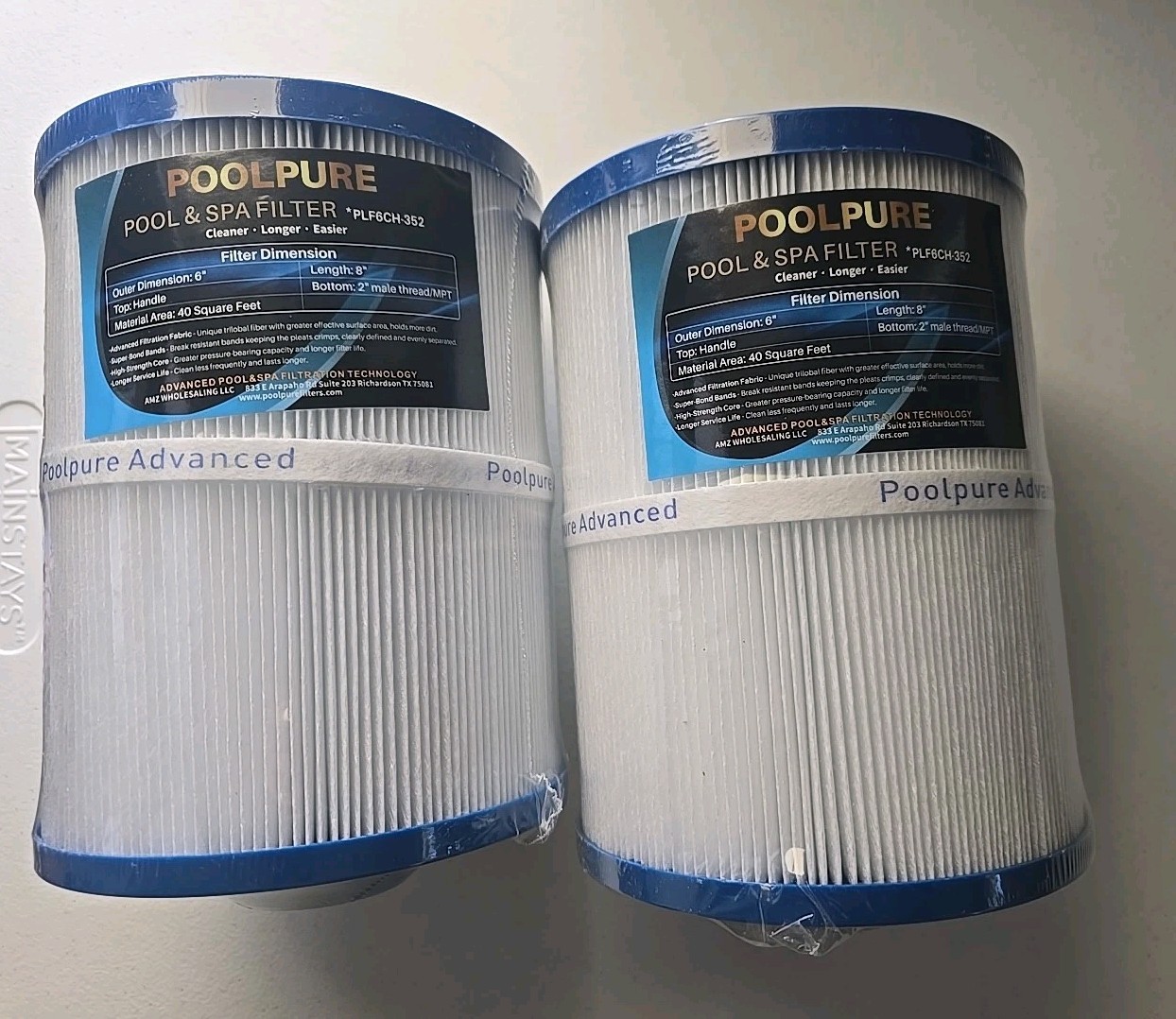 (2)POOLPURE 6CH-352 Hot Tub Filter Replaces Artesian Spas 06-0014-12, Master Spa gallery