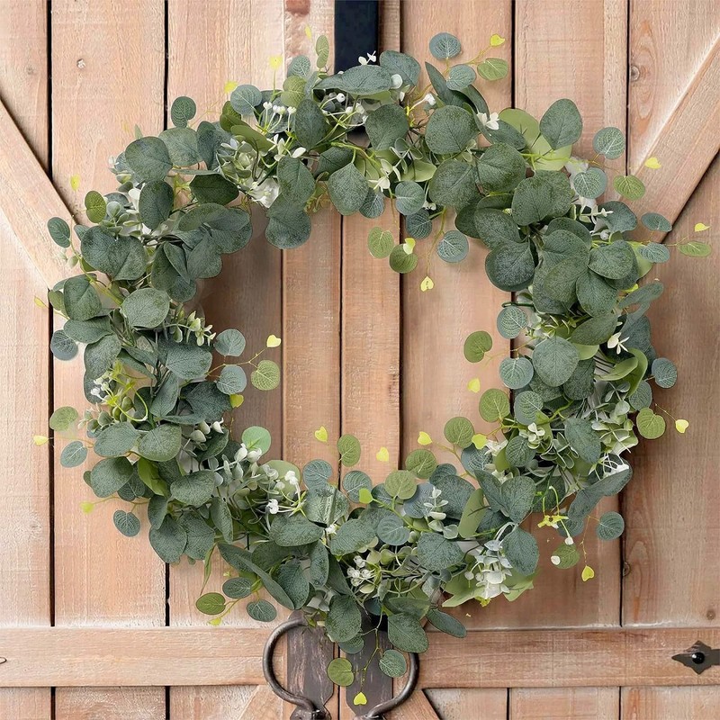 2x Artificial Eucalyptus Garland,Eucalyptus Leaves Table Greenery Garland Wreath gallery