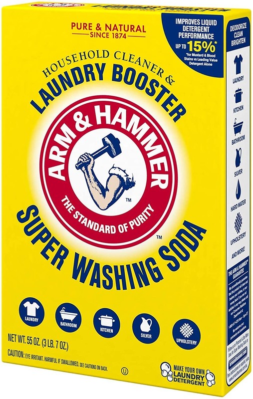 Arm & Hammer Super Washing Soda Detergent Booster & Household Cleaner, 55oz. gallery