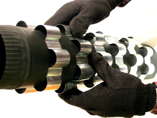 Stovepipe Heat Reclaim / Radiators 3" dia Stove Pipe magic heat exchange set (6) gallery
