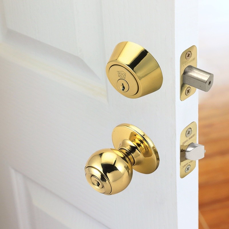 High Security Single Cylinder Deadbolt 2-Way Latch Keyed Lock ANSI Grade-3 New gallery