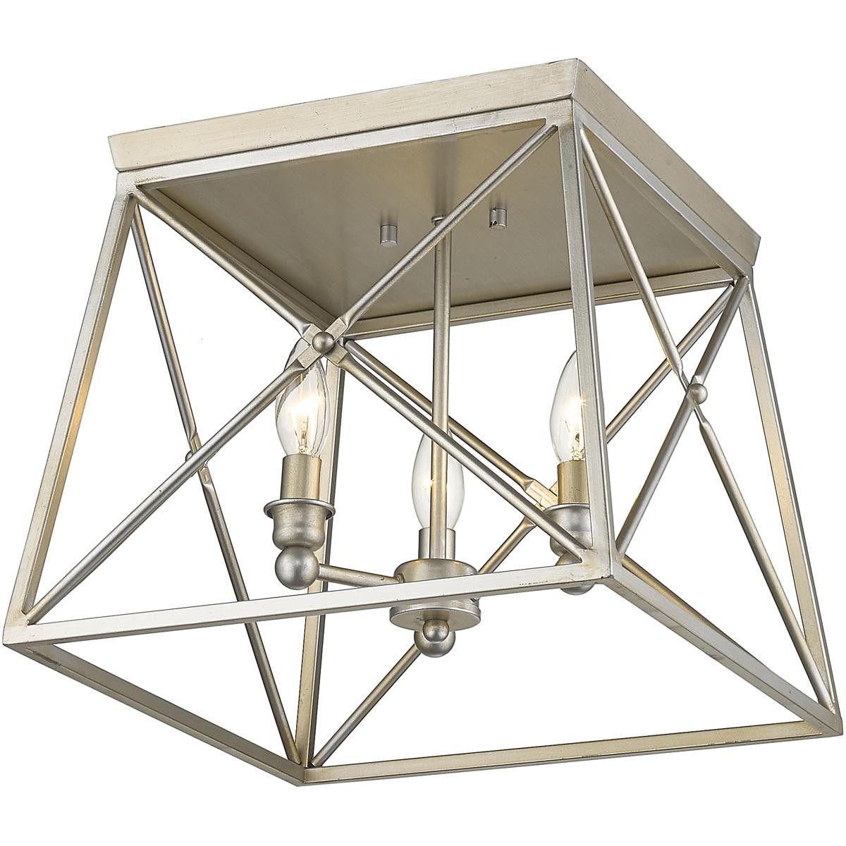Z-Lite 447F14-AS Trestle Flush Mount Antique Silver gallery