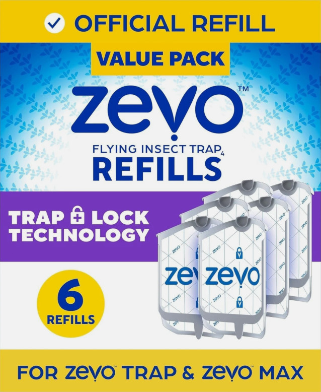 Zevo Flying Insect Trap Refill Cartridges -Easy to Use (6 Refill Cartridges) gallery