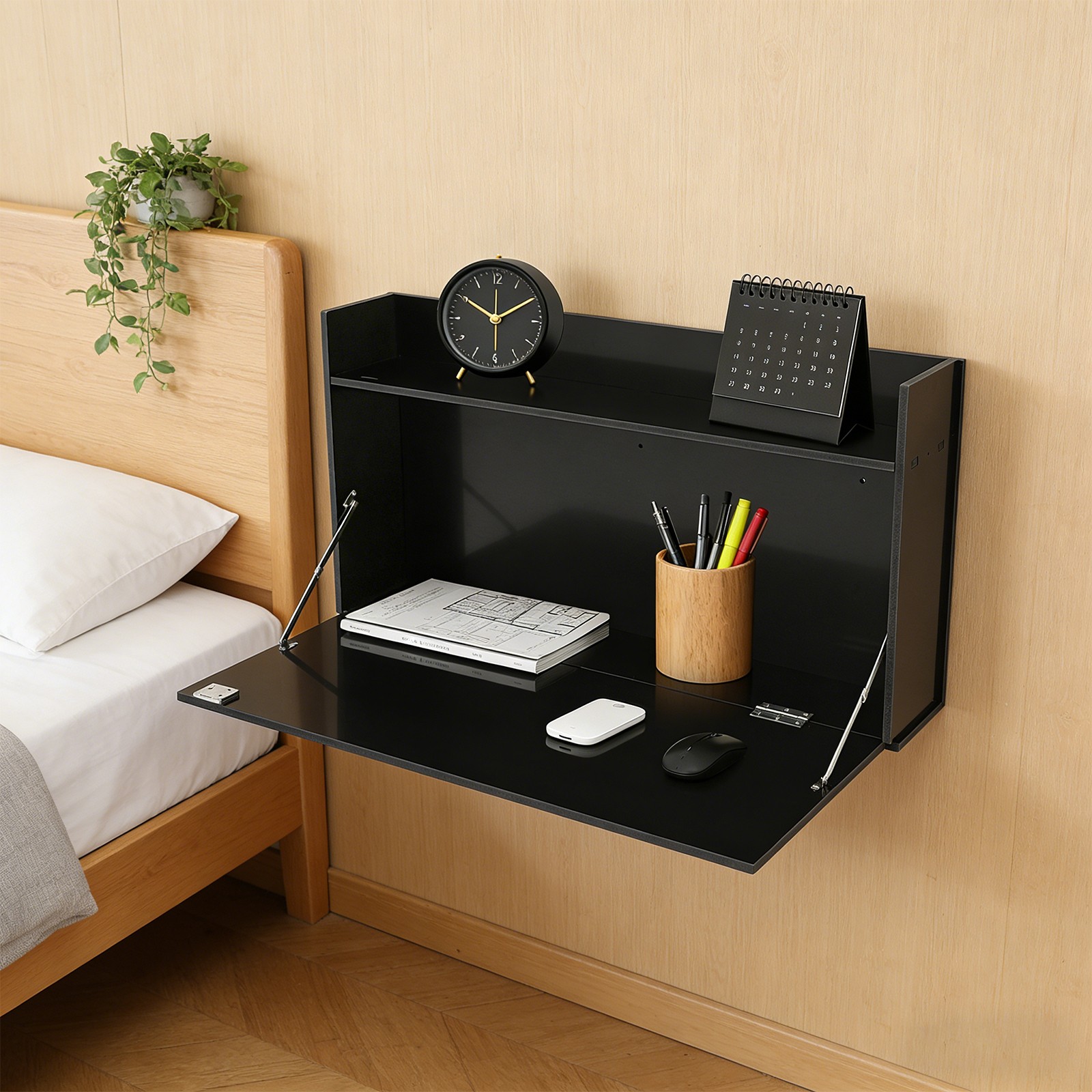 Wall Mounted Desk Cabinet, Multifunctional Floating Desk,Foldable Table Cabinet gallery