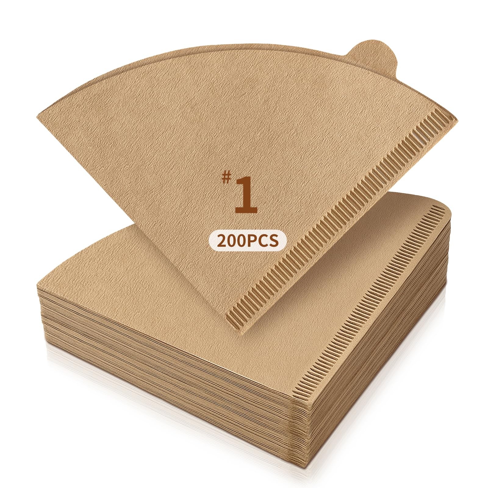 200 Count Unbleached Number 1 Cone Coffee Filters for Drip Brewers gallery