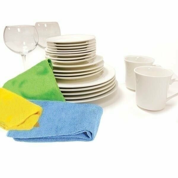 Norpro 3pc Washable Reusable Microfiber No Scratch Cleaning Cloths Towel Set gallery