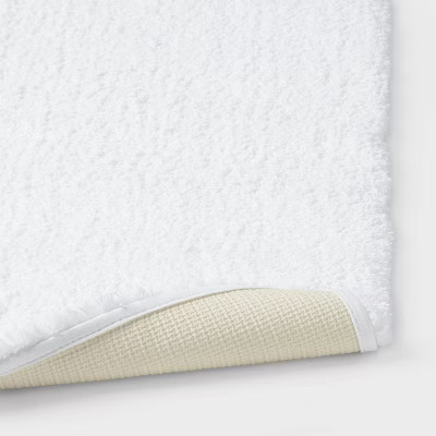 Threshold Tufted 60x24" Bath Rug Runner High Pile Heavyweight, White gallery