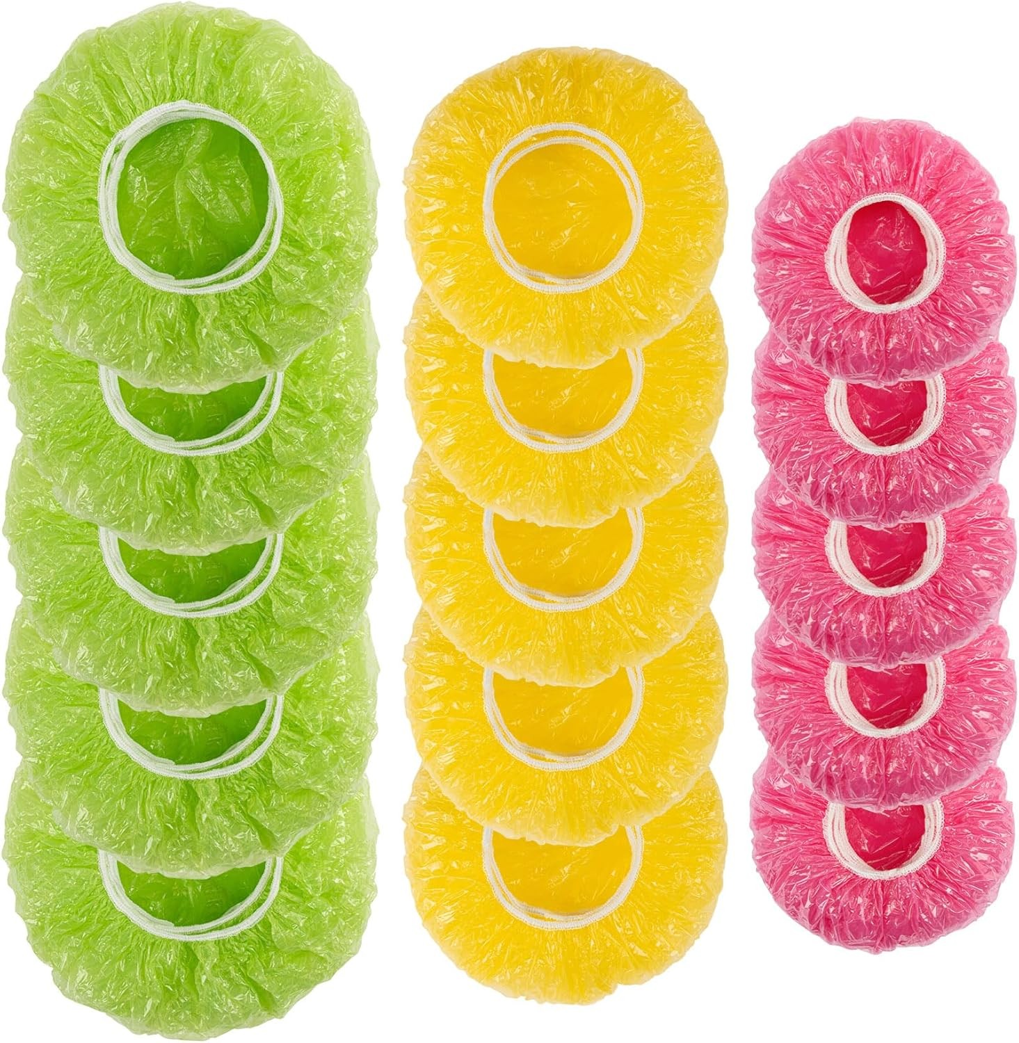 60Pcs Bowl Covers Reusable - Plastic Bowl Cover Elastic Fresh Keeping Bags Wrap gallery