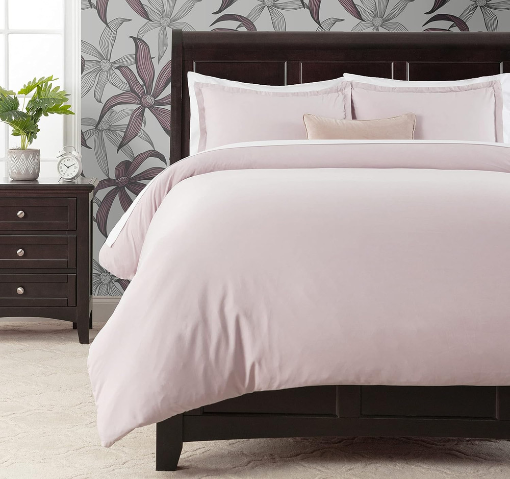 Premium Solid Duvet Cover Set - Duvet Cover (104” X 90”) & 2 Pillow Shams (20” X