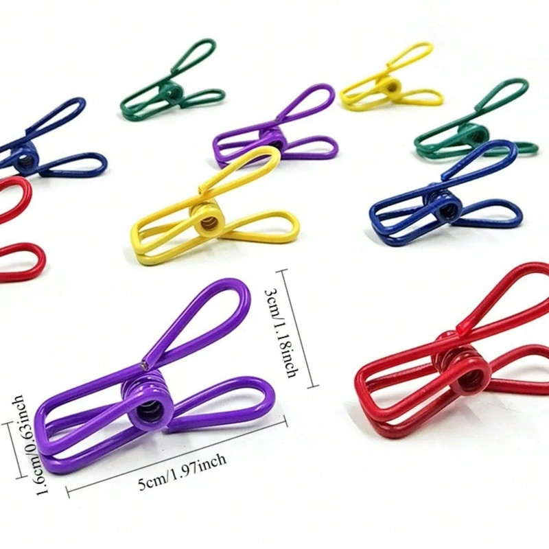 10Pcs Chip Clips PVC Coating High Elasticity Strength Clothes Pins Food Clips gallery