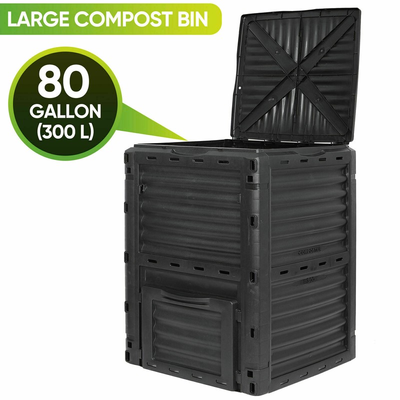 Large Capacity Compost Bin 80 Gallon Waste Grass Box Creation of Fertile Soil gallery