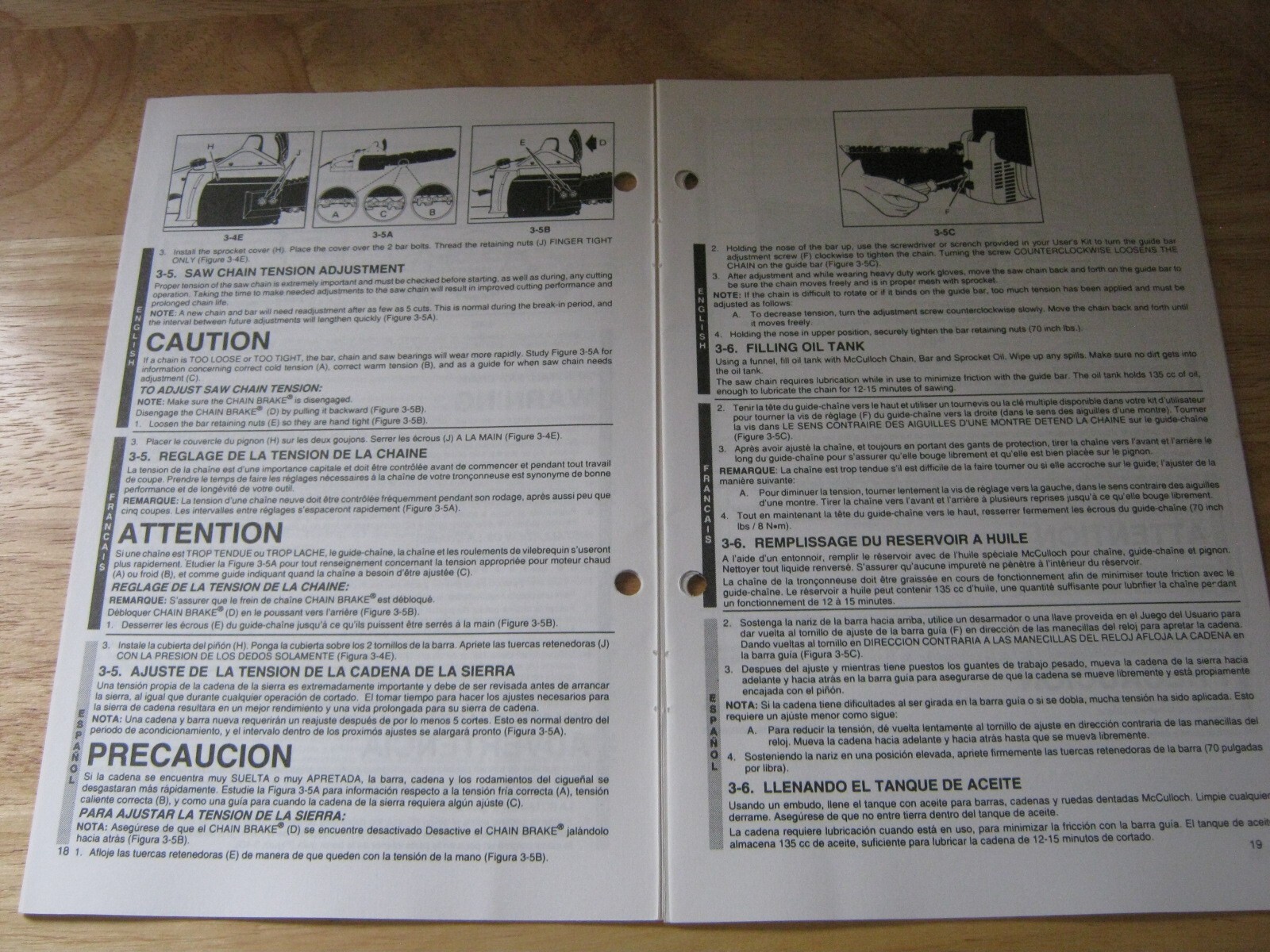 McCulloch Electric Chain Saw User's Manual & Parts List Several Models gallery